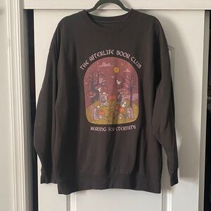 Unbranded Grey Graphic Sweatshirt - Afterlife Book Club